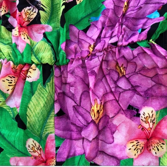 Aqua Bendita Silk Toucan jumpsuit! - Picture 7 of 8